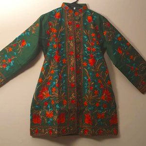 Embroidered Fancy Jacket - Green